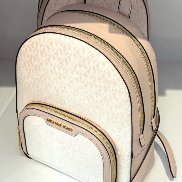 Michael Kors Jaycee Medium Ombré Signature Logo Backpack Powder Blush Multi - Picture 6 of 9